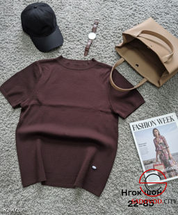 Футболка женская однотонная