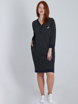 Платье в горизонтальную полоску - Almond фото 4