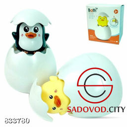 Игрушка для купания в ванной пингвин в яйце
