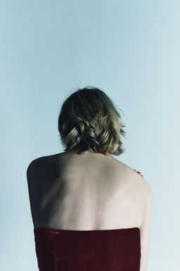 LIMITED EDITION VELVET BANDEAU DRESS