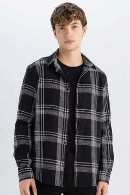 Regular Fit Basic Duz Pamuklu Uzun Kollu Gomlek