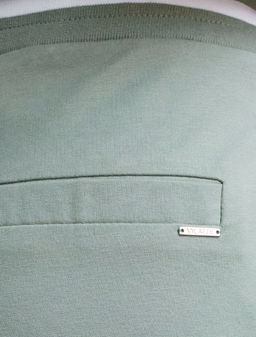 Брюки прямые со стрелками из премиального футера двухнитки с эластаном - Vilatte фото 4