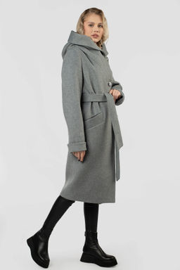 01-12061 Пальто женское демисезонное (пояс) - El podio фото 3