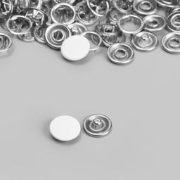 Цена за 100 шт. Кнопка рубашечная, закрытая, d=9.5 мм, белая