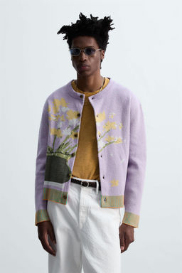 FLORAL JACQUARD CARDIGAN OTIS KWAME KYE QUAICOE - Zara фото 10