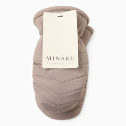 Варежки зимние детские MINAKU, бежевые, 18 см