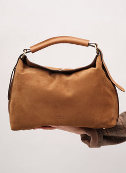 Замшевая сумка Andrea DBR 31374 светло-коричневый  фото 2