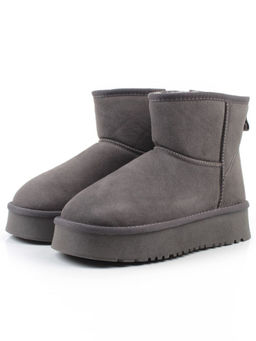 04-PF8521-5 GRAY Угги женские (натуральная замша, 100% шерсть)