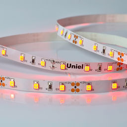 ULS-M11-2835-60LED/m-8mm-IP20-DC12V-4,8W/m-5M-RED PROFI Гибкая светодиодная лента на самоклеящейся основе. Катушка 5м. в герметичной упаковке. Красный свет. ТМ Uniel.