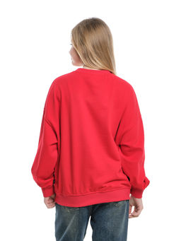 Свитшот базовый однотонный 22-7664 красный - Mini maxi фото 2