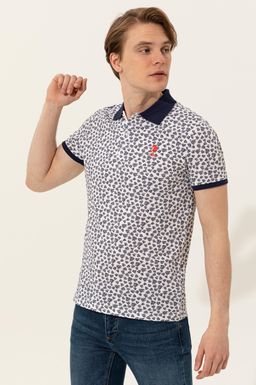 U. S. Polo Assn Мужская темно-синяя футболка с воротником-поло - U.s. polo assn фото 3