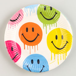 Цена за 10 шт. Тарелка бумажная Смайл, 18 см - Страна карнавалия фото 11