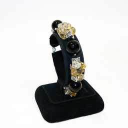 Браслет из волосатика (волосы Венеры) и дымчатого кварца (раухтопаза) 17 см - Сувенир-камни фото 2