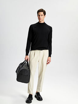 Yar?m Bal?k?? Yaka Uzun Kollu Erkek Triko Kazak