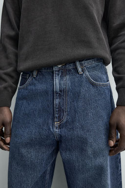 JEANS TAPERED WIDE FIT / Azul - Zara фото 7