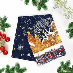 Полотенце 45*70 см. Полночь рогожка хлопок 100% - Лен поволжья фото 2