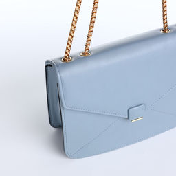 Сумка женская мессенджер на магните, 20×6×13 см, голубая