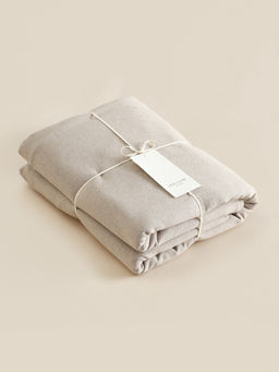 Пододеяльник 2-спальный SL Home Linen collection, 200220 см, бежевый, полулён - Sima-land home фото 2