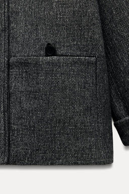 LEATHER COLLAR COAT ZW COLLECTION - Zara фото 9