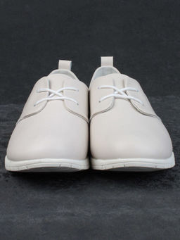 03-FDE16-1P BEIGE Полуботинки спортивные женские (натуральная кожа)