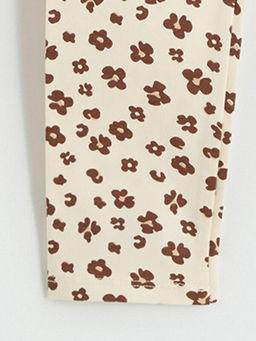 ?i?ek Desenli K?z ?ocuk Tayt