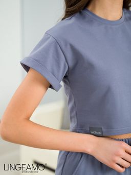 Трикотажный женский кроп-топ Lingeamo  ВФ-15 (84)  фото 7