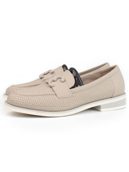 06-PDJ72-2 GRAY/GREEN Туфли женские (натуральная кожа)