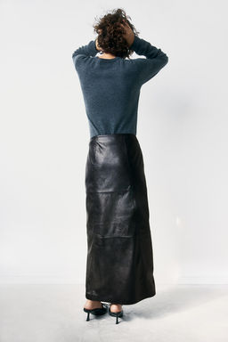 Falda cruzada en tejido revestido - H&m фото 4