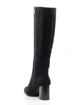 02-K82-B1 BLACK Сапоги зимние женские (натуральная замша, натуральный мех (евромех)) - Фабричный китай фото 7