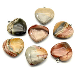 Кулон из яшмы "Сердце" 40*40мм