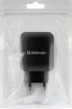 Зарядное устройство сетевое Defender "EPA-13" (83840) 2.1А, 2 USB, черное