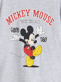 Mickey Mouse Bask?l? Erkek ?ocuk Pijama Tak?m?