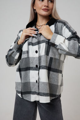 Рубашка женская в клетку с капюшоном РЖКК-01