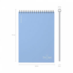 Цена за 4 шт. Блокнот с пластиковой обложкой на спирали ErichKrause Symbol, голубой, A5, 80 листов, клетка  фото 4