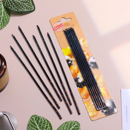 Набор свечей в торт, 6 штук Сияние, голубой с чёрным, 17 см - Страна карнавалия фото 2