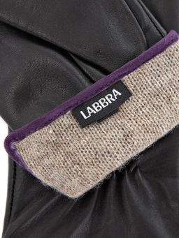 Перчатки жен п/ш LB-0209 black/d.violet - Labbra фото 2