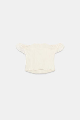TOP CORSETERO ENCAJE / Crudo - Zara фото 5