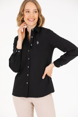 U. S. Polo Assn Женская черная базовая рубашка с длинным рукавом - U.s. polo assn фото 15