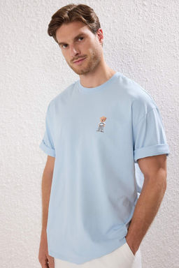 TRENDYOL MAN Siyah Unisex Regular/Normal Kesim Ay?c?k Bask?l? %100 Pamuklu T-Shirt TMNSS25TS00161 - Trendyolmilla фото 26