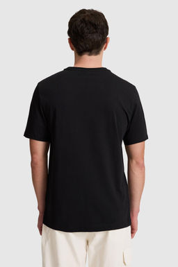 Erkek Siyah Regular Fit Polo Yaka Basic Ti__rt