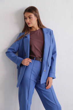 11834 Брюки со стрелками голубые - Martichelli фото 9