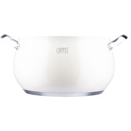 52292 GIPFEL Кастрюля NOVELLA 6,0 л / 24х13,5 см со стеклянной крышкой, с индукционным капсульным дном. Материал: нержавеющая сталь 18/10. Толщина: 0,8мм. Цвет: бежевый  фото 4