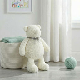 Подушка декоративная арт.4692-09 Медведь ТЕД шерсть белый