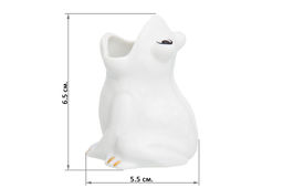 Вазочка п/зубоч. 5,5*4,8*6,5 см 30 мл Лягушка белая, золото - Elan gallery фото 2