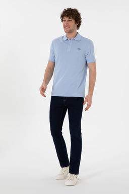 Erkek Regular Fit Polo Yaka A__k Mavi Basic Ti__rt Sepette S_rpriz _ndirim - U.s. polo assn фото 5