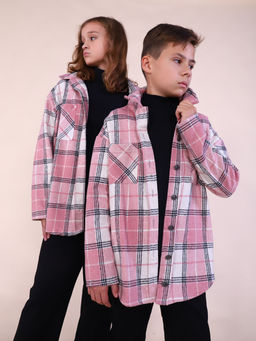 Рубашка Гранж коричневая клетка - Ладошки фото 47