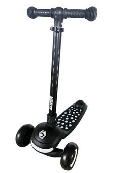 Самокат трехколесный Slider, светящиеся полиуретановые колёса и платформа, руль складной