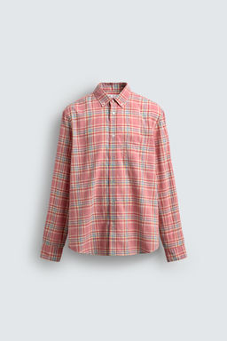 CAMISA REGULAR FIT CUADROS / Rosa - Zara фото 7