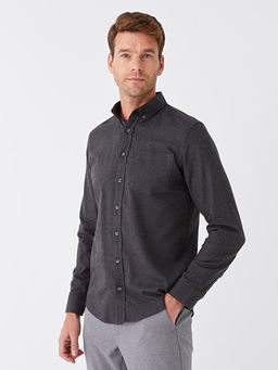 Regular Fit Uzun Kollu Gabardin Erkek G?mlek