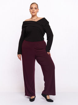 Брюки из холодного трикотажа TBB12007PUR39